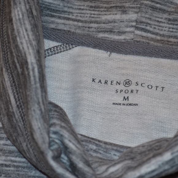Karen Scott Sport Grey Blouse - Picture 5 of 11